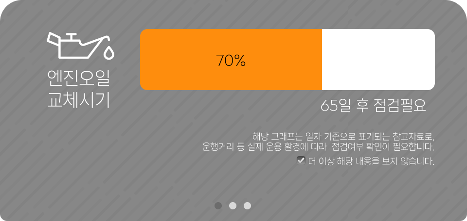 서비스 상태 카드 — 엔진오일